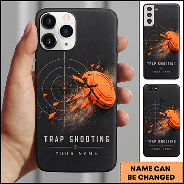 Maxcorners Trap Shooting Crosshair Clay Target Personalized Name 3D Phone Case
