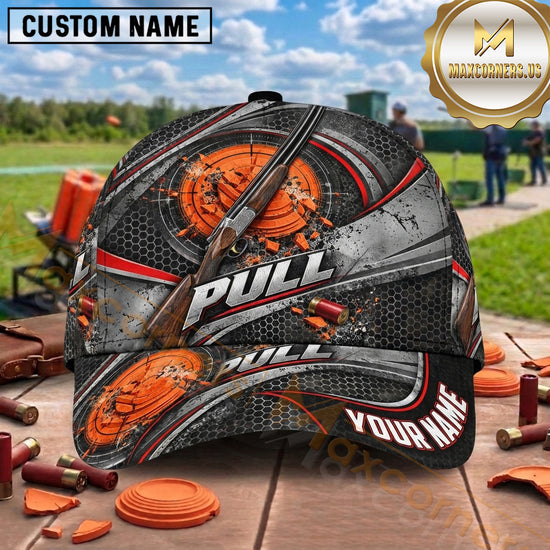 Maxcorners Trap Shooting Target Scope Shotgun Sport Graphic Multiple Options Personalized Name 3D Cap