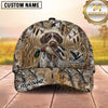 Maxcorners Dog Hunting And Duck Hunting Wetland Grass Camouflage Multiple Options Personalized Name 3D Cap