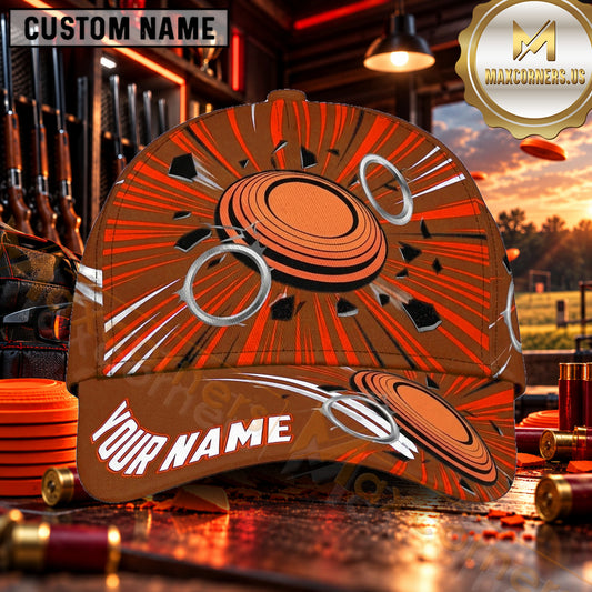 Maxcorners Clay Target Shockwave Trap Shooting Personalized Name 3D Cap