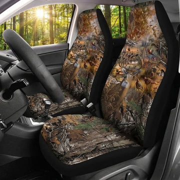 Maxcorners Deer Hunting Autumn Forest Camo Car Seat Covers