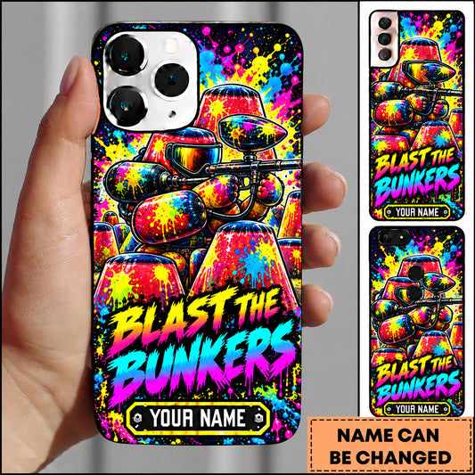 Maxcorners Paintball Blast The Bunkers Team Players Personalized Name 3D Phone Case
