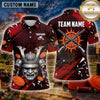Maxcorners Clay Shooting Flame Skull Multiple Options Personalized Name, Team Name 3D Shirt