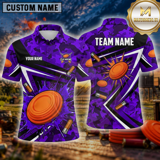 Maxcorners Trap Shooting Shirt Clay Shooting Geometric Target Multiple Options Personalized Name, Team Name 3D Shirt