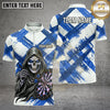 Maxcorners Darts Shirts Grim Reaper Dartboard Grunge Slash Artwork Multiple Options Personalized Name, Team Name 3D Shirt