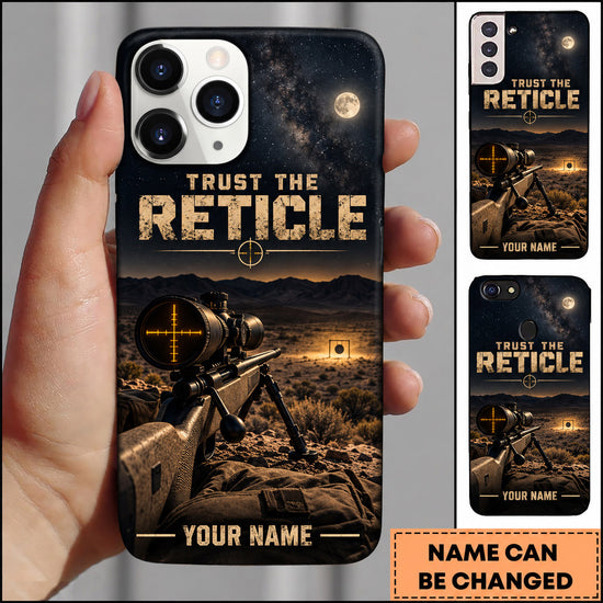 Maxcorners Long Range Shooting Trust The Reticle Marksman Personalized Name 3D Phone Case