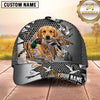 Maxcorners Dog Hunting And Duck Hunting Metallic Mesh Waterfowl Artwork Multiple Options Personalized Name 3D Cap