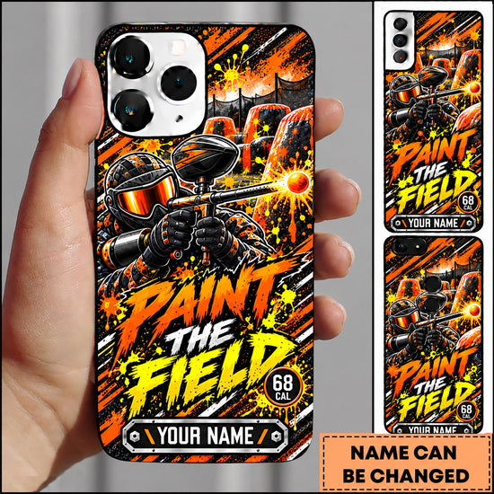 Maxcorners Paintball Paint The Field Action Design Personalized Name 3D Phone Case