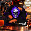 Maxcorners Flaming Skull Clay Targets Trap Shooting Personalized Name 3D Cap