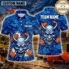 Maxcorners Demon Fierce Monster Face Multiple Options Personalized Name, Team Name 3D Shirt