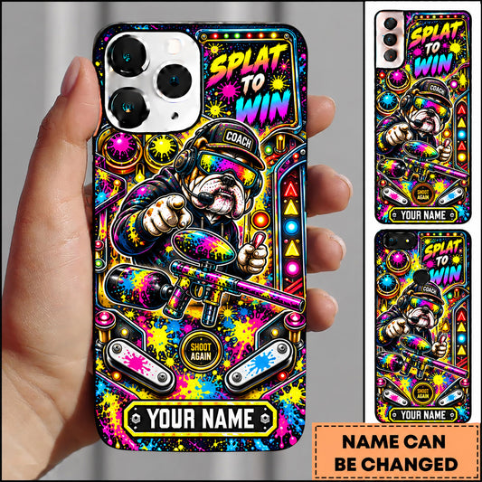 Maxcorners Paintball Splat To Win Arcade Design Personalized Name 3D Phone Case