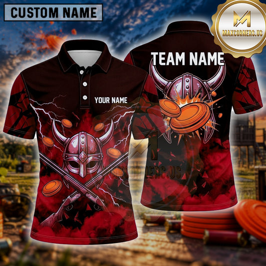 Maxcorners Trap Shooting Shirt Clay Target Shooting Crossed Rifles Multiple Options Personalized Name, Team Name 3D Shirt