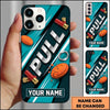 Maxcorners Crossed Shotgun Target Blue Shooting Sports Personalized Name Trap Shooting Phone Case