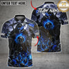 Maxcorners Bowling Grim Reaper Flaming Ball and Pins Multiple Options Personalized Name, Team Name 3D Shirt