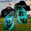 Maxcorners Target Shooting Neon Flame Shooter Silhouette Multiple Options Personalized Name, Team Name 3D Shirt