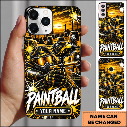 Maxcorners Paintball Elite Armored Player Personalized Name 3D Phone Case