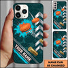 Maxcorners 12 Gauge Shell Emblem Pull Clay Target Personalized Name Trap Shooting Phone Case