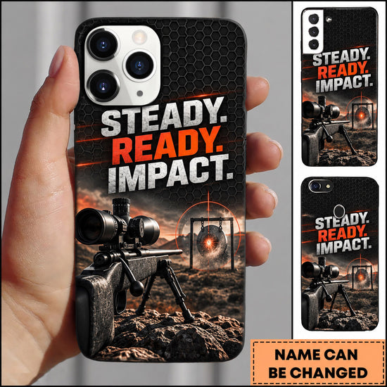 Maxcorners Long Range Shooting Steady Ready Impact Target Design Personalized Name 3D Phone Case