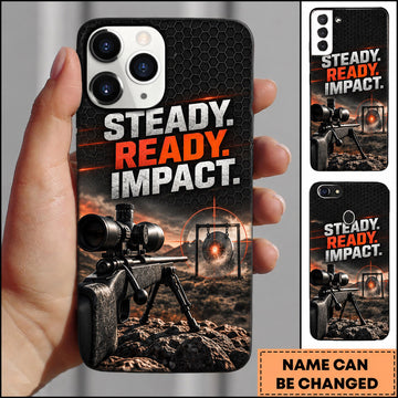 Maxcorners Long Range Shooting Steady Ready Impact Target Design Personalized Name 3D Phone Case