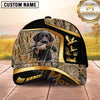 Maxcorners Dog Hunting And Duck Hunting Marsh Grass Side Panel Multiple Options Personalized Name 3D Cap