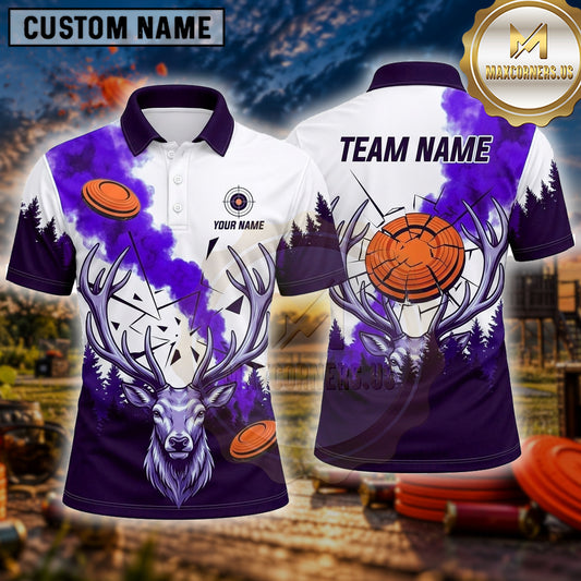 Maxcorners Trap Shooting Shirt Deer Antler Multiple Options Personalized Name, Team Name 3D Shirt