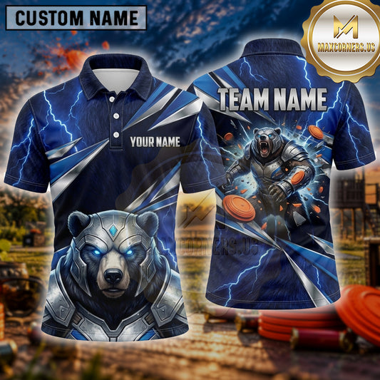 Maxcorners Trap Shooting Shirt Bear Fierce Predator Multiple Options Personalized Name, Team Name 3D Shirt