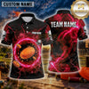 Maxcorners Clay Target Shooting Lightning Vortex Multiple Options Personalized Name, Team Name 3D Shirt