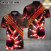 Maxcorners Bowling Ball and Pins Luxury Geometric Multiple Options Personalized Name, Team Name 3D Shirt