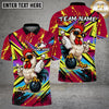 Maxcorners Bowling Rooster Cartoon Pop Art Multiple Options Personalized Name, Team Name 3D Shirt