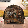 Maxcorners Dog Hunting And Duck Hunting Compass Woodland Pattern Multiple Options Personalized Name 3D Cap