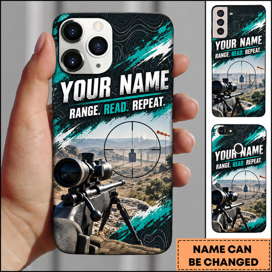 Maxcorners Long Range Shooting Range Read Repeat Precision Scope Personalized Name 3D Phone Case