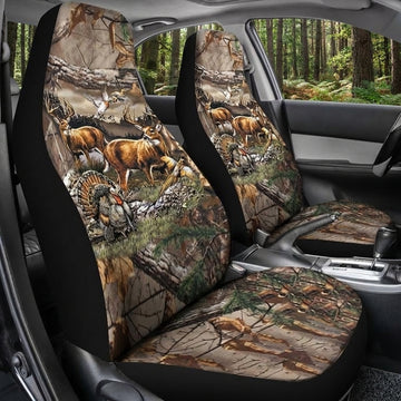 Maxcorners Elk Hunting Woodland Forest Car Seat Covers