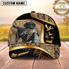 Maxcorners Dog Hunting And Duck Hunting Marsh Grass Side Panel Multiple Options Personalized Name 3D Cap