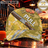 Maxcorners Wood Stock Shotgun PULL Trap Shooting Personalized Name 3D Cap