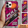 Maxcorners Exploding Clay Target Electric Blue Personalized Name Trap Shooting Phone Case