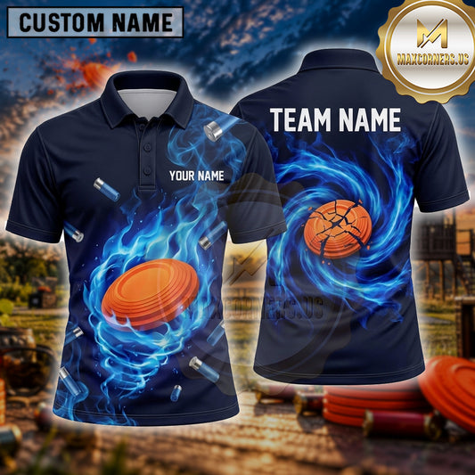 Maxcorners Trap Shooting Shirt Clay Vortex Multiple Options Personalized Name, Team Name 3D Shirt