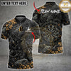 Maxcorners Bowling Samurai Dragon Floral Bowling Ball Graphic Multiple Options Personalized Name, Team Name 3D Shirt