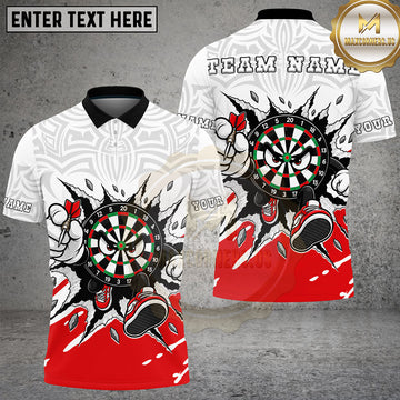 Maxcorners Darts Angry Dartboard Cartoon Breakthrough Multiple Options Personalized Name, Team Name 3D Shirt