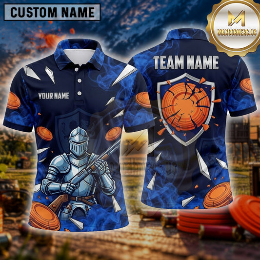 Maxcorners Trap Shooting Shirt Knight Warrior Multiple Options Personalized Name, Team Name 3D Shirt