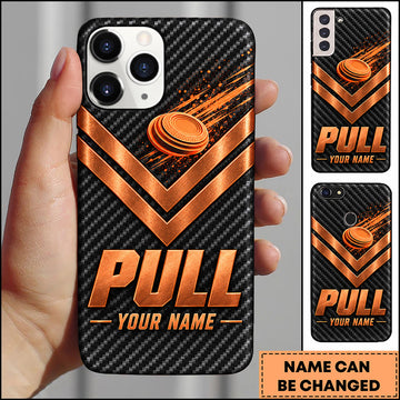 Maxcorners Trap Shooting Carbon Racing Stripe Clay Target Personalized Name 3D Phone Case