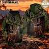 Maxcorners Deer Hunting Realistic Forest Camo Personalized Name 3D Hoodie
