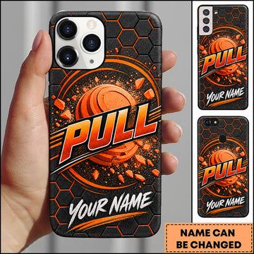 Maxcorners Trap Shooting Bold Pull Honeycomb Clay Target Personalized Name 3D Phone Case