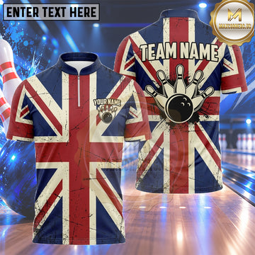 Maxcorners Canada Flag Bowling Shirt Cosmic Maple Leaf Explosion Multiple Options Personalized Name, Team Name 3D Shirt