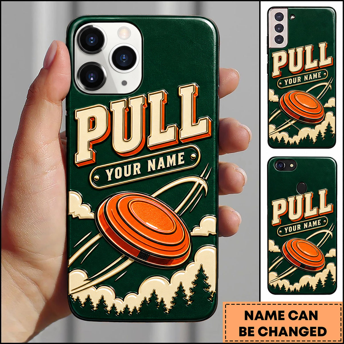 Maxcorners Trap Shooting Mountain Landscape Clay Target Personalized Name 3D Phone Case