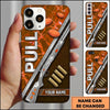 Maxcorners Silver Clay Target Shotgun Pull Clay Target Personalized Name Trap Shooting Phone Case