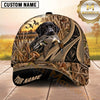 Maxcorners Sunset Marshland Gold Trim Duck Hunting Dog Cap, Multiple Breeds Personalized Name 3D Cap
