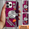 Maxcorners Metallic Pull Shotgun Blue Clay Target Personalized Name Trap Shooting Phone Case