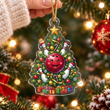 Maxcorners Bowling Bowling Ball Christmas Tree Holiday Gifts Personalized Name Christmas Ornament