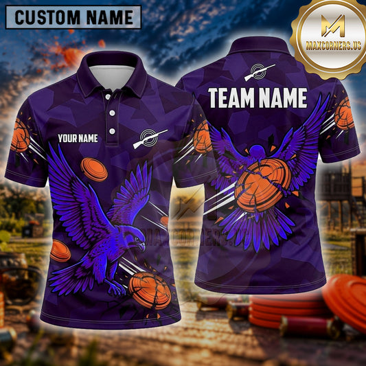 Maxcorners Trap Shooting Shirt Eagle Hunting Bird Artwork Multiple Options Personalized Name, Team Name 3D Shirt