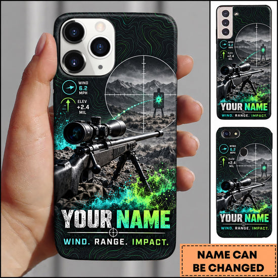 Maxcorners Long Range Shooting Wind Range Impact Scope Design Personalized Name 3D Phone Case